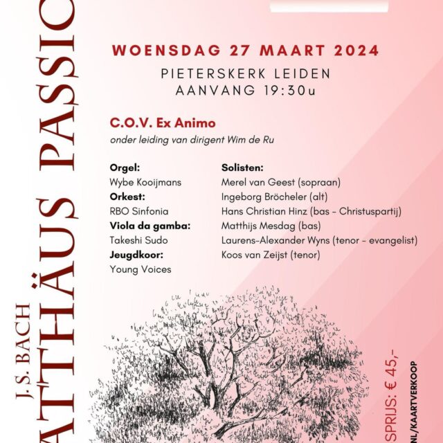 27 maart Matthäus Passion