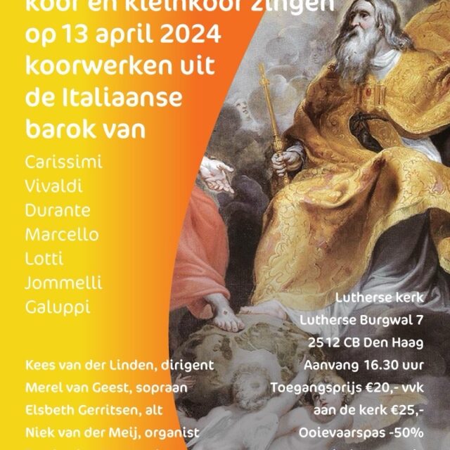 13 april Italiaans barok concert met Cantamus alati
